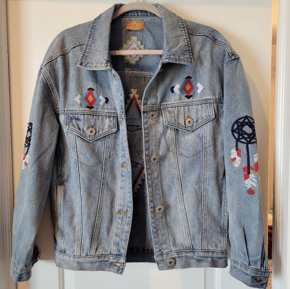 Embroidered Denim Jacket - Picture 2 of 16